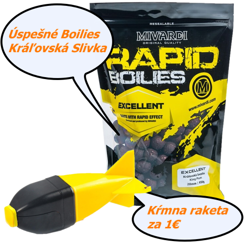 Boilies Kralovska slivka akcia raketa